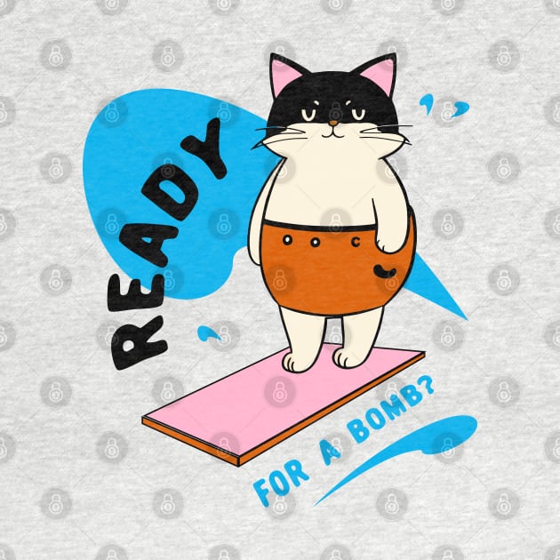 chubby pool cat by jederanders